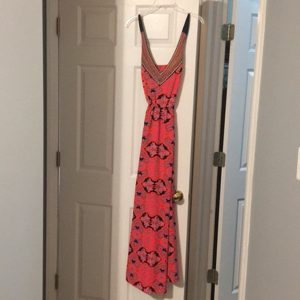 Gianni Bini Dress—Coral, Pink and Blue